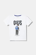 Guess t-shirt bawełniany dziecięcy kolor biały z nadrukiem N6RI05 K8HM4