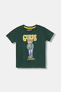 Guess t-shirt bawełniany dziecięcy kolor zielony z nadrukiem N6RI05 K8HM4