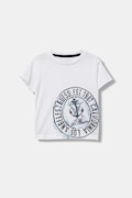 Guess t-shirt bawełniany dziecięcy kolor biały z nadrukiem N6RI10 K8HM4