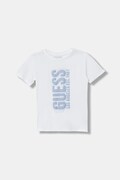 Guess t-shirt bawełniany niemowlęcy kolor biały z aplikacją N6RI11 K8HM4
