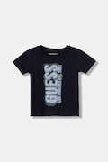 Guess t-shirt bawełniany niemowlęcy kolor granatowy z aplikacją N6RI11 K8HM4