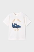 Mayoral t-shirt bawełniany dziecięcy kolor biały z nadrukiem 3072