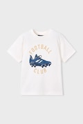 Mayoral t-shirt bawełniany dziecięcy kolor biały z nadrukiem 3072