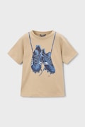 Mayoral t-shirt in cotone per bambini colore beige 3075