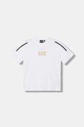 EA7 Emporio Armani T-shirt dziecięcy bawełniany z elastanem biały 7B000268 AF10373
