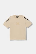 EA7 Emporio Armani T-shirt dziecięcy bawełniany z elastanem beżowy 7B000268 AF10373