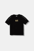 EA7 Emporio Armani T-shirt dziecięcy bawełniany z elastanem czarny 7B000268 AF10373