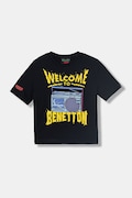 United Colors of Benetton t-shirt dziecięcy bawełniany czarny 3BL0C10R0