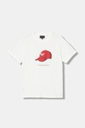 Emporio Armani t-shirt bawełniany dziecięcy kolor biały z nadrukiem EB001344 AF14503
