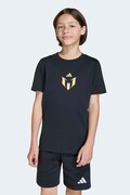 Παιδικό βαμβακερό μπλουζάκι adidas Performance MESSI χρώμα: μαύρο, KB9513