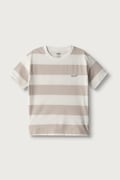 Levi's T-shirt dziecięcy z bawełną BIG STRIPE TEE szary 9EP864
