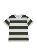 Levi's T-shirt dziecięcy z bawełną BIG STRIPE TEE zielony 9EP864