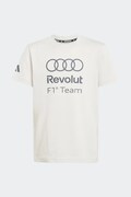 adidas Performance t-shirt dziecięcy bawełniany AUDI beżowy KF0909