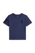 Polo Ralph Lauren t-shirt bawełniany dziecięcy kolor granatowy z aplikacją 322832907503
