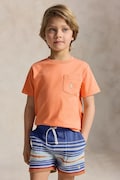Polo Ralph Lauren t-shirt per bambini in cotone arancione 322970333501