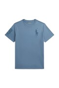 Polo Ralph Lauren t-shirt bawełniany dziecięcy kolor niebieski z aplikacją 323832907503