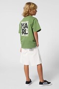 Karl Lagerfeld kratka majica otroška bombažna zelena Z31101