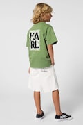 Karl Lagerfeld kratka majica otroška bombažna zelena Z31101