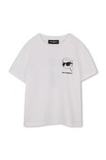 Karl Lagerfeld t-shirt in cotone per bambini colore bianco Z31103