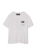 Karl Lagerfeld t-shirt in cotone per bambini colore bianco Z31103