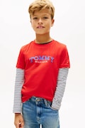 Tommy Hilfiger t-shirt dziecięcy bawełniany czerwony KB0KB10263