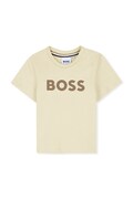 BOSS kratka majica za dojenčke bombažna bež J52712