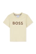 BOSS kratka majica za dojenčke bombažna bež J52712