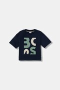 Dječja pamučna majica kratkih rukava BOSS boja: tamno plava, s tiskom, J52990