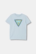 Guess t-shirt bawełniany dziecięcy kolor niebieski z nadrukiem L6GI00 K8HM4
