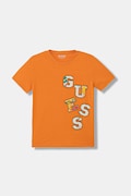 Guess t-shirt bawełniany dziecięcy kolor pomarańczowy gładki L6GI02 K8HM4