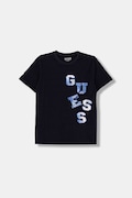 Guess t-shirt bawełniany dziecięcy kolor granatowy gładki L6GI02 K8HM4