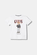 Guess t-shirt bawełniany dziecięcy kolor biały z nadrukiem L6GI09 K8HM4