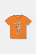 Guess t-shirt bawełniany dziecięcy kolor pomarańczowy z nadrukiem N6GI04 K8HM4