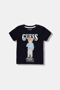Guess t-shirt bawełniany dziecięcy kolor granatowy z nadrukiem N6GI04 K8HM4