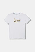 Guess t-shirt bawełniany dziecięcy kolor biały z nadrukiem L6GI01 K8HM4