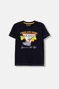 Guess t-shirt bawełniany dziecięcy kolor granatowy z nadrukiem N6GI07 K8HM4