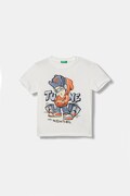 United Colors of Benetton t-shirt dziecięcy bawełniany biały 3I1XC10SJ