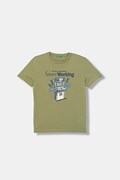 United Colors of Benetton majica za djecu od pamuka zelena 3I1XC10SJ
