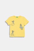 United Colors of Benetton gyermek pamut póló sárga 3I1XG10MA