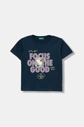 United Colors of Benetton t-shirt παιδικό βαμβακερό σκούρο μπλε 3I1XG10MA