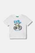 United Colors of Benetton tričko dětské bavlněné bílé 3I1XG10MX