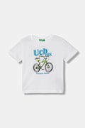 United Colors of Benetton tričko dětské bavlněné bílé 3I1XG10MX