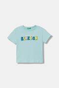 United Colors of Benetton tricou pentru copii, din bumbac turcoaz 3I1XG10MX
