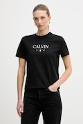Calvin Klein Jeans t-shirt bawełniany damski kolor czarny LV047E813G