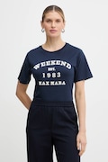 Weekend Max Mara t-shirt bawełniany TENUE damski kolor granatowy 2615971051600