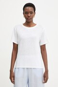 Weekend Max Mara t-shirt damski z lnem PELOTA beżowy 2615941052600