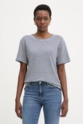 Weekend Max Mara t-shirt damski z lnem PELOTA granatowy 2615941052600