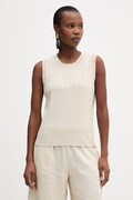 Топ з додаванням шовку MM by Max Mara RIVA колір бежевий 2616361147600