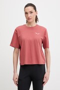 Salewa T-shirt sportowy damski z bawełną EAGLE LOOSE czerwony 00.0000029319
