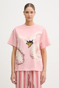 Stine Goya t-shirt bawełniany damski kolor różowy SG-SS26-T009-2243P